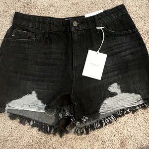 Kancan black denim shorts 28/9
